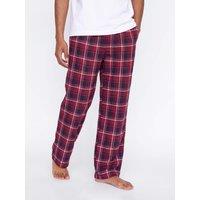 JACK & JONES Elasticated Waist Cotton Rich Pyjama Bottoms Red