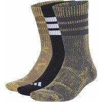 adidas 3 Pack Stonewash Cotton Blend Trainer Socks Grey Mix