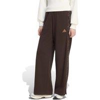 Adidas Animal Print 3-Stripes Cotton Rich Joggers Dark Brown