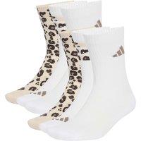 Adidas 3 Pack Leo Graphic Cotton Blend Socks Dark Brown