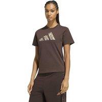 Adidas Pure Cotton Animal Graphic T-Shirt Dark Brown