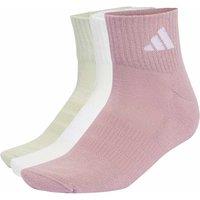 adidas 3 Pack Cushioned Cotton Rich Ankle High Socks White