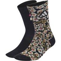Adidas 2 Pack Farm Floral Cotton Blend Crew Socks Multi