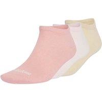 Adidas 3 Pack Thin Linear Low Cut Trainer Socks Beige Mix