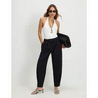 River Island Barrel Leg Trousers Black