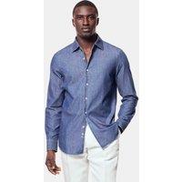 Hawes & Curtis Slim Fit Denim Shirt Light Blue