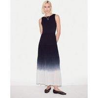 Jigsaw Modal Blend Ombre Midaxi Tiered Dress Navy Mix