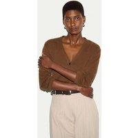 Jigsaw Cotton Luxe V Cardigan Brown