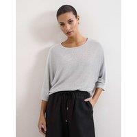 Phase Eight Metallic Cristine Knit Jumper Silver