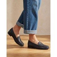 Jones Bootmaker Wide Fit Suede Loafers Navy