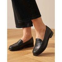 Jones Bootmaker Wide Fit Suede Loafers Black