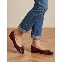 Jones Bootmaker Leather Block Heel Pumps Burgundy