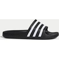 Adidas Adilette Aqua Striped Sliders Black