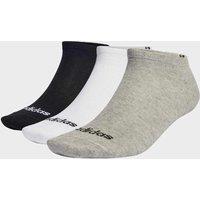 adidas 3 Pack Thin Linear Low Cut Socks Multi