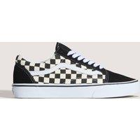 Vans Old Skool Leather Lace Up Skate Trainers Black Mix