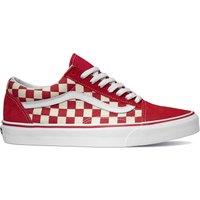 Vans Old Skool Suede Checked Trainers Red Mix