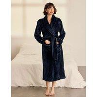 Chelsea Peers Fleece Dressing Gown Navy