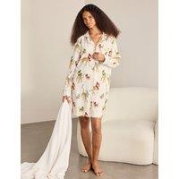 Chelsea Peers Family Christmas Skating Leopard Print Nightshirt Cream Mix