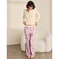 Chelsea Peers Cotton Two Piece Long Sleeve Giraffe Pyjamas Light Pink