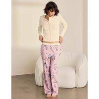 Chelsea Peers Cotton Two Piece Long Sleeve Giraffe Pyjamas Light Pink