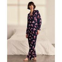 Chelsea Peers Family Christmas Santa Print Pyjama Set Navy Mix
