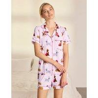 Chelsea Peers Fairytale Dogs Short Pyjama Set Light Pink