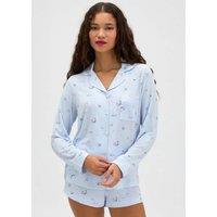 Boux Avenue Modal Rich Pyjama Set Blue Mix