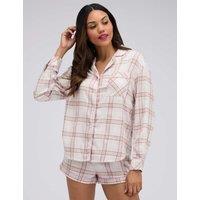 Boux Avenue Checked Shortie Set Neutral