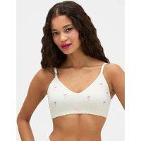 Boux Avenue Cocktail Embroidery Seamless Bralette Ivory Mix
