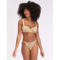 Boux Avenue Zoe Embroidered Balconette Bra Yellow