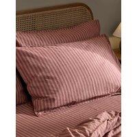 YARD Set of 2 Pure Cotton Marlow Striped Pillowcases Pink Mix