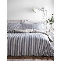 YARD Pure Cotton Hebden Stripe Bedding Set Navy Mix