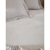 YARD Pure Cotton Hebden Striped Fitted Sheet Mauve
