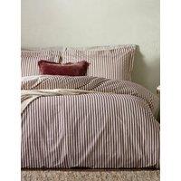 YARD Pure Cotton Hebden Stripe Bedding Set Red Mix