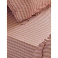 YARD Pure Cotton Marlow Striped Fitted Sheet Brown Mix
