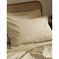 YARD Set of 2 Pure Cotton Marlow Striped Pillowcases Beige Mix