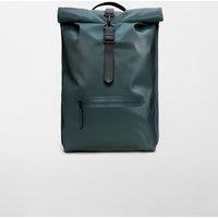 RAINS Rolltop Waterproof Backpack Dark Green
