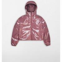 RAINS Lohja Waterproof Cropped Rain Jacket Dark Pink