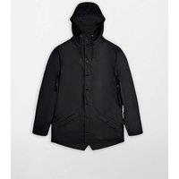 RAINS Waterproof Hooded Rain Jacket Black