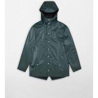 RAINS Waterproof Hooded Rain Jacket Dark Teal