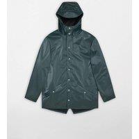 RAINS Waterproof Hooded Rain Jacket Dark Teal