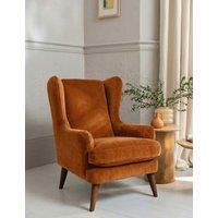BARKER AND STONEHOUSE Sven Chenille Armchair Dark Orange