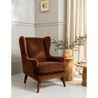 BARKER AND STONEHOUSE Sven Chenille Armchair Dark Brown