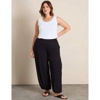 Live Unlimited London Jersey Balloon Trousers Black