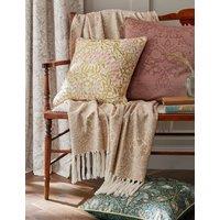 William Morris At Home Michaelmas Daisy Embroidered 43x43cm Cushion Pink Mix