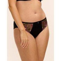 Fantasie Eliyse No VPL Floral Embroidered Briefs Black Mix