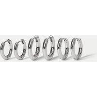 M&S 3 Pack Mini Trio Hoop Earrings Silver