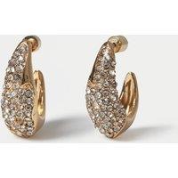 M&S Molten Edge Hoop Earrings Gold