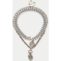 M&S Eclectic Multi Layer Necklace Multi