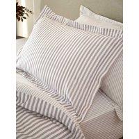 YARD 2 Pack Pure Cotton Hebden Stripe Pillowcases Purple Mix